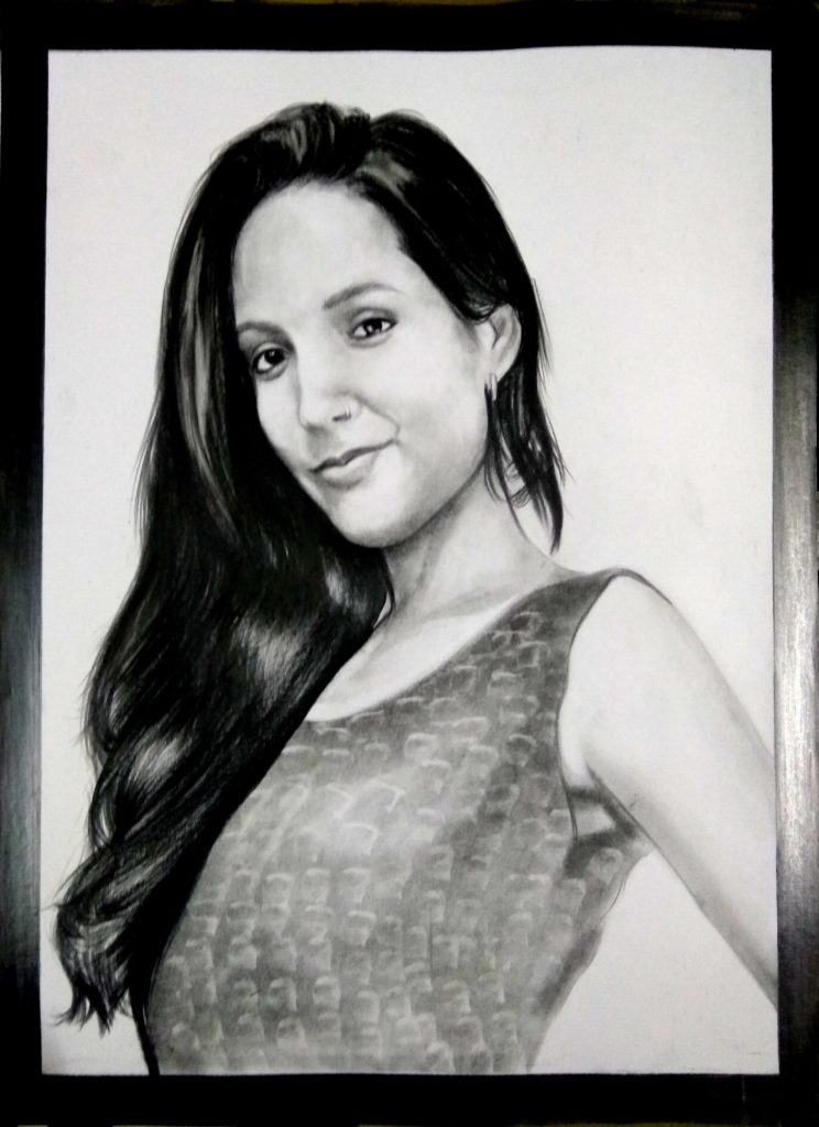 1 person pencil portrait on A3 size | giftasketch.com