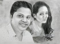 Sketch order online. Portrait drawing handmade