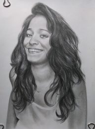 Pencil sketch portrait drawing