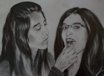 Friends Pencil sketch portrait