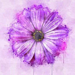 watercolor flower painting at giftasketch